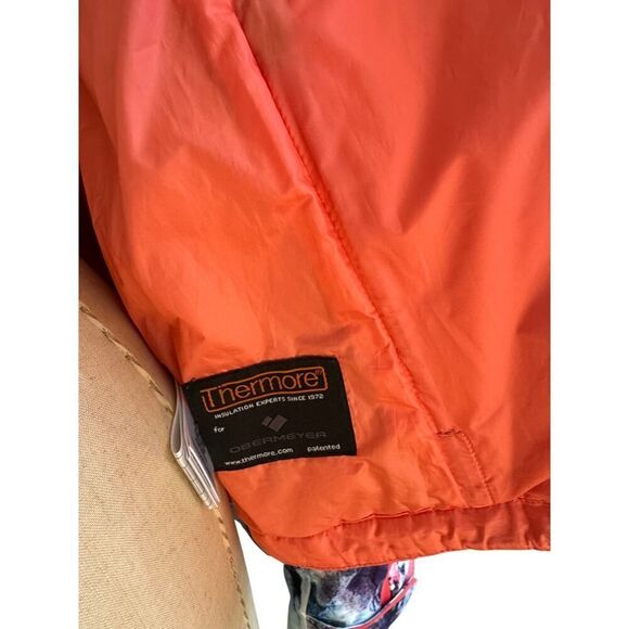Women's 2-in-1 Obermeyer Ski Snowboard Jacket size 4 EUC Coral Under‎ Jacket - Picture 9 of 13